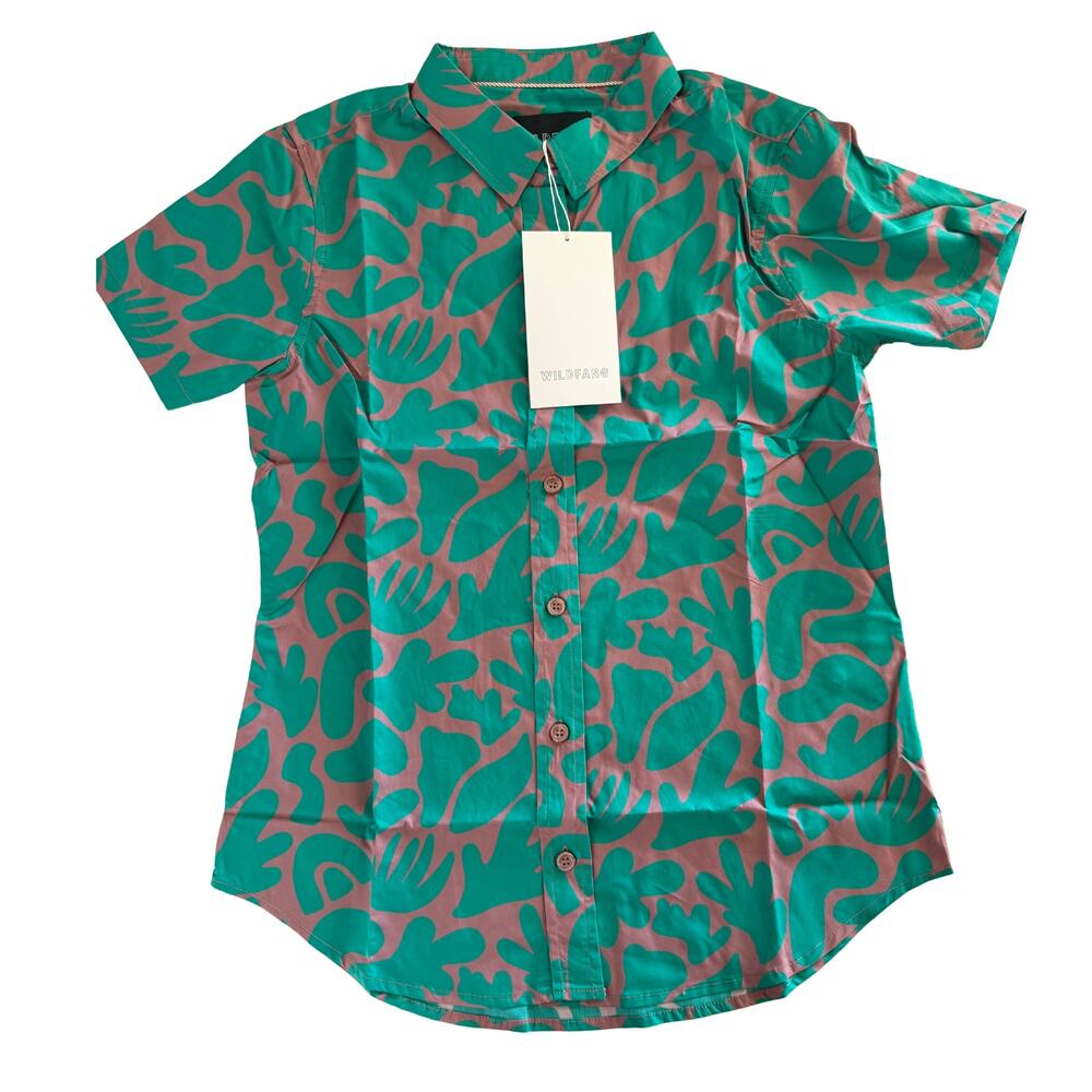 Wildfang The Empower Button-Up Abstract Shirt | Size XS | NWT